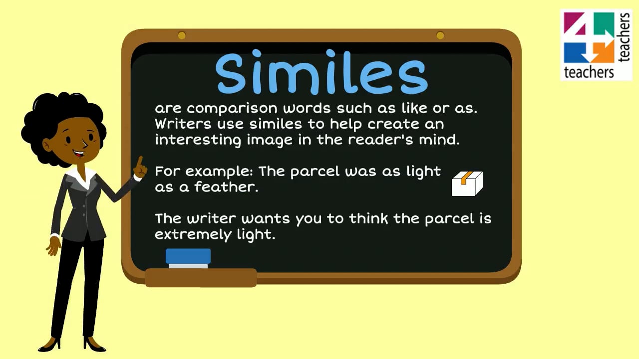 Year 4 Unit 20 Improving Writing – Similes | Teachers 4 Teachers Online